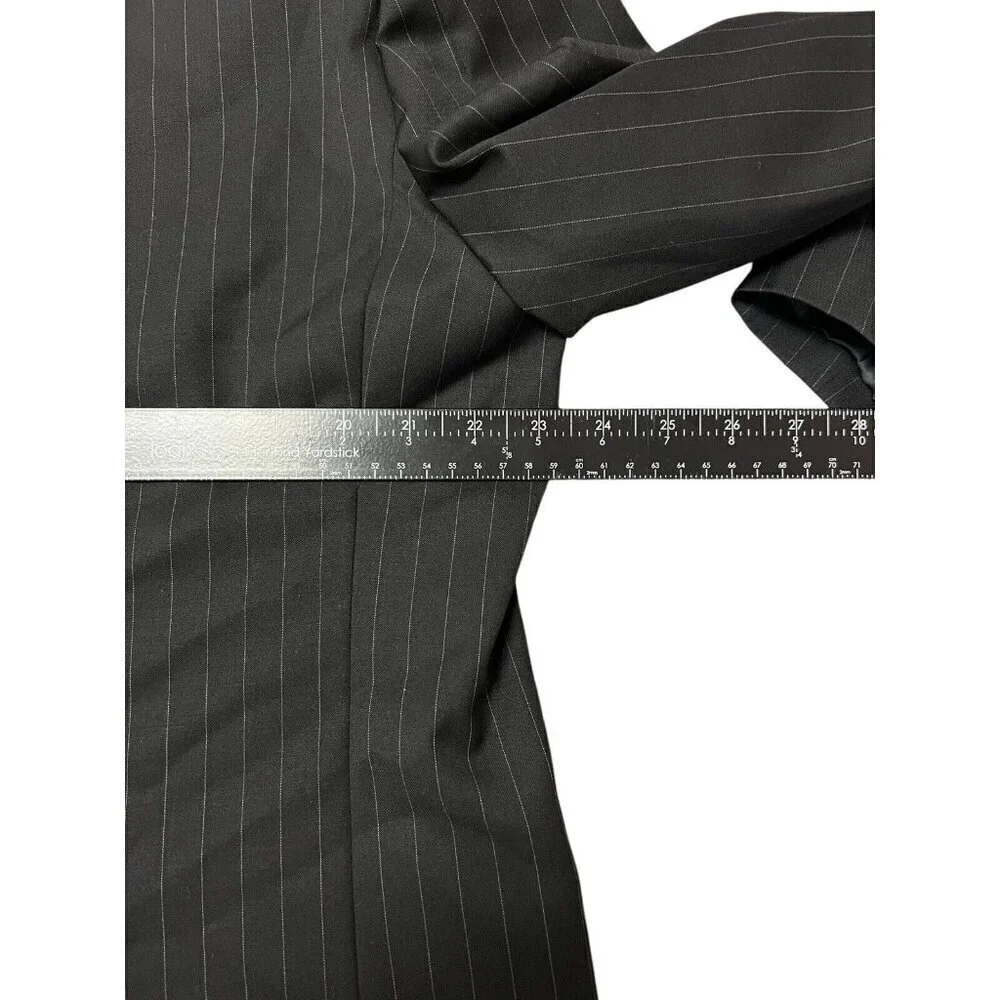 Lauren Ralph Lauren Blazer Jacket Men's 43R Black Pinstripe Two Button Wool